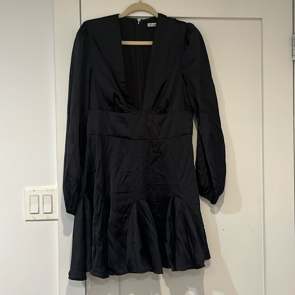 Abercrombie and Fitch satin deep v-neck dress